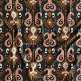 Designer Motif Ikat Digital Printed Fabric For Dress Online
